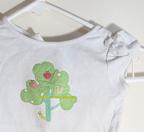 Gymboree Apple A Day Onesie Button Tree Shirt Top Vintage Child Baby Toddle Clothing Gift