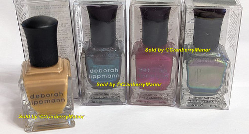 Deborah Lippmann Nail Polish Designer Creme Holo Multi Chrome Lacquer Makeup Gift NOS NIP Lot 4