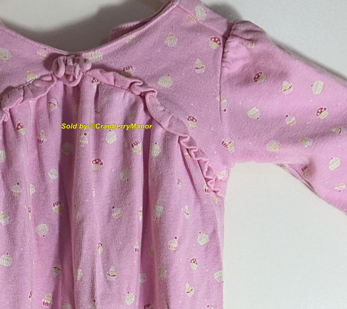 Gymboree Cupcake Romper Dessert Onesie Vintage Pink Baby Toddler Child Clothing Gift