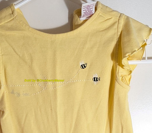 Gymboree Strawberry Patch Busy Bee Onesie Yellow Baby Shirt Top Vintage Child Kid Clothing Gift