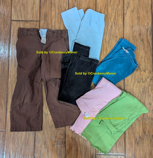 Gymboree Pant Leggings Vintage Trouser Bottom Pink Green Blue Brown Child Kid Clothing Gift Lot 6