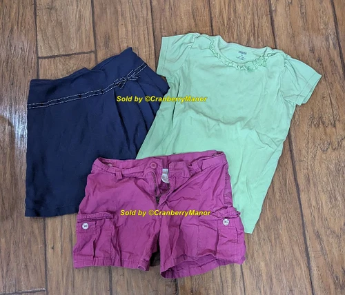 Gymboree Skort Shorts Shirt Skirt Vintage Top Blouse Blue Green Pink Child Kid Clothing Gift Lot 3