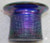 Imperial Cobalt Aurora Jewels Carnival Glass Top Hat Toothpick Holder Vintage Designer Cup Dish