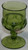 Indiana Tiffin King's Crown Thumbprint Glass Olive Avocado Green Cup Vintage Claret Wine