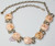 Coro Necklace Peach Confetti Lucite Crystal Choker Vintage Designer Fashion Jewelry Gift