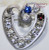Sterling Silver Birthstone Heart Brooch by Curtis Jewelry Manufacturing