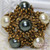 Jeanne Brooch Black White Pearl Sea Star Starfish Pin Vintage Designer Fashion Jewelry Gift