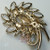 Juliana D&E Brooch Crystal Metal Leaf Rope Pin Vintage Delizza Elster Designer Fashion Jewelry