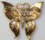 Crown Trifari Brooch Gold Butterfly Pin Vintage Designer Fashion Jewelry Gift