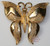 Crown Trifari Brooch Gold Butterfly Pin Vintage Designer Fashion Jewelry Gift