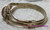 Bronze & Gold Confetti Lucite Bangle Bracelet Vintage 1970s Fashion Jewelry Gift