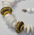 Totally 80s Chunky Funky White Wedding Beaded Necklace Vintage Large Loud Jewelry