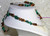 Mother Pearl Tiger Eye Malachite Fetish Necklace Bracelet Vintage Jewelry