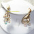 LJM Canada Necklace Earrings Gold Crystal Dangle Pendant Vintage Designer Jewelry