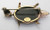 Turtle Tortoise Brooch GMS 12K Gold Filled Black Onyx Vintage Fashion Jewelry Gift