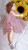 Ballerina Walker Doll Dancer Toy Pink Tutu Vintage Mid Century Pearl Necklace Gift