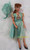 Green Mesh Red Head Doll Soft Plastic Blue Eye Toy Vintage Mid Century Gift