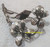 Silver Toned Floral Brooch Vintage Jewelry AS IS