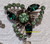 Lot 3 Rhinestone Paste Brooch Vintage Jewelry