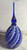 Blue Perfume Bottle Drawn Art Glass Blurple White Vintage Vanity Cologne Accessory Container