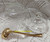 Glass Cream Sunflower Daisy Etch Gold Avon Spoon Spoon Vintage Gift