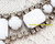 Milk Glass Rhinestone Necklace Earrings Vintage Fashion Jewelry