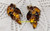 Topaz Mocha Rhinestone Clippy Earrings Vintage Fashion Jewelry