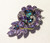 Weiss Brooch Amethyst Purple Crystal Pin Vintage Designer Fashion Jewelry Gift
