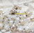 West German 4 Strand Beaded Bridal Necklace Earrings Vintage Designer Jewelry Demi Parure