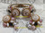 Hobe Pink Swirl Dangle Clamper Bracelet Earrings Vintage Designer Fashion Cha Cha Jewelry