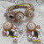 Hobe Pink Swirl Dangle Clamper Bracelet Earrings Vintage Designer Fashion Cha Cha Jewelry