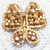 Butterfly Brooch Topaz Mocha Olive Rhinestone Vintage Jewelry