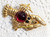 Crawdad Lobster Brooch Ruby Red Jelly Belly Pin Vintage Figural Fashion Jewelry Gift