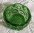 LE Smith Moon Stars Open Salt Dip Green Glass Vintage Designer