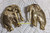 Gold Twin Elephant Belt Buckle Vintage Fashion Jewelry Accessory