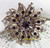 Amethyst Starburst Brooch Vintage Purple Fashion Jewelry