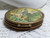 Soft Compact Mirror Puff Victorian Garden Vintage Purse Accessory