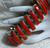 Arpeggio Blood Red MCM Expansion Bracelet Vintage Designer Thermoset Goth Jewelry