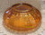 Carnival Glass Bowl Marigold Ribbed Rolled Dish Vintage Orange Home Decor Gift