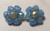 West Germany Earrings Blue Bead Vintage German Designer Jewelry