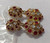 Ruby Dangle Earrings Red Goth Rhinestone Vintage Fashion Jewelry