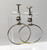 Coro Hoop Earrings Silver Vintage Designer Mod Jewelry