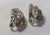 Crown Trifari Earrings Crystal Rhinestone Baguette Vintage Designer Jewelry