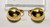 Crown Trifari Earrings Gold Button Vintage Designer Jewelry