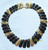 Monet Necklace Black Enamel Gold Totally 80s Vintage Designer Jewelry