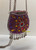 Fuchsia Coin Purse Pendant Necklace Vintage Beaded Metal Bag