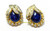 Jelly Belly Earrings Blue Wire Over Vintage Designer Fashion Jewelry