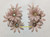 Coro Earrings Pink Rhinestone Flower Power Vintage Designer Jewelry