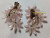 Coro Earrings Pink Rhinestone Flower Power Vintage Designer Jewelry