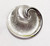 Crown Trifari Brooch Silver Swirl Retro Mod Pin Vintage Designer Jewelry